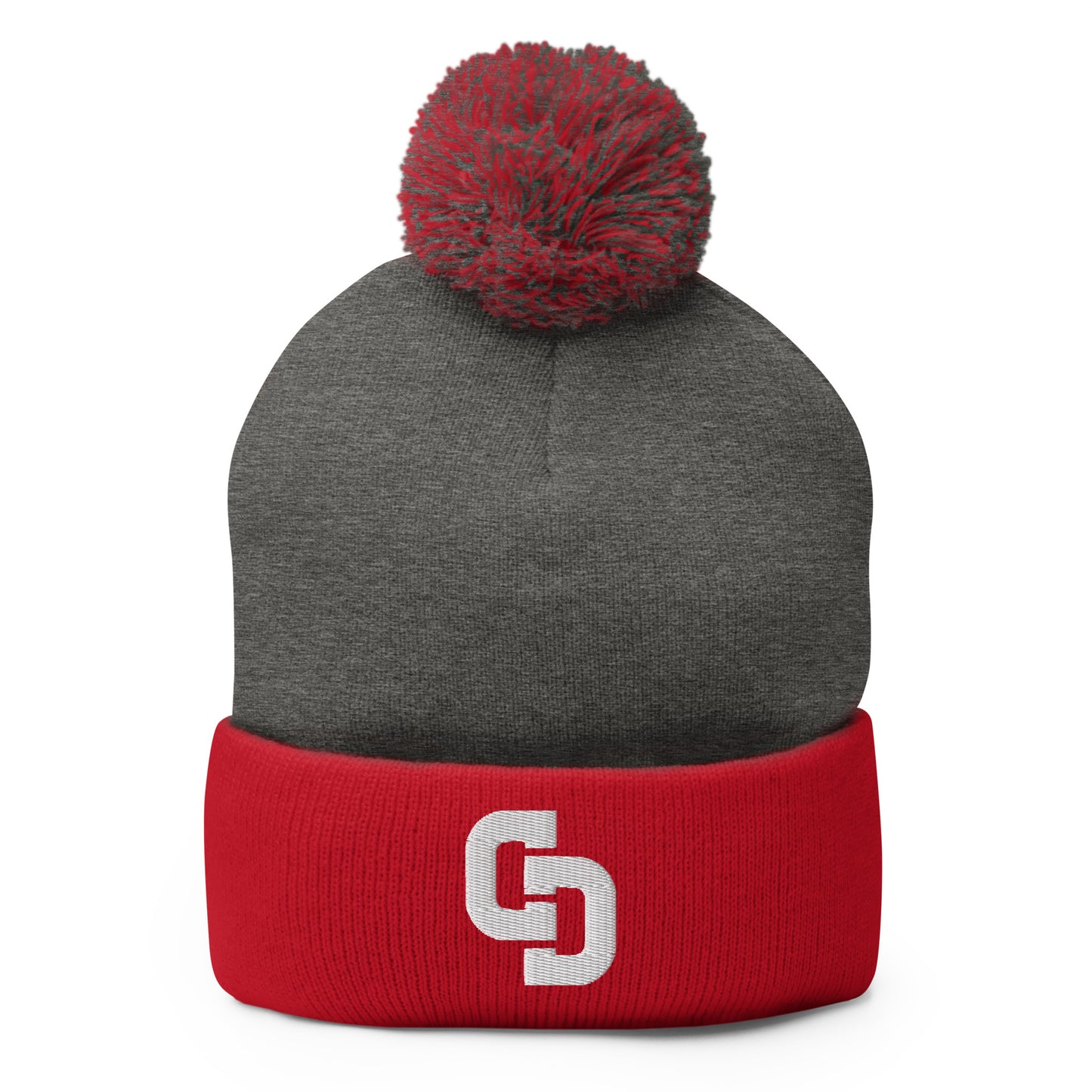 Adult red beanie - front view - Cheer Dudes