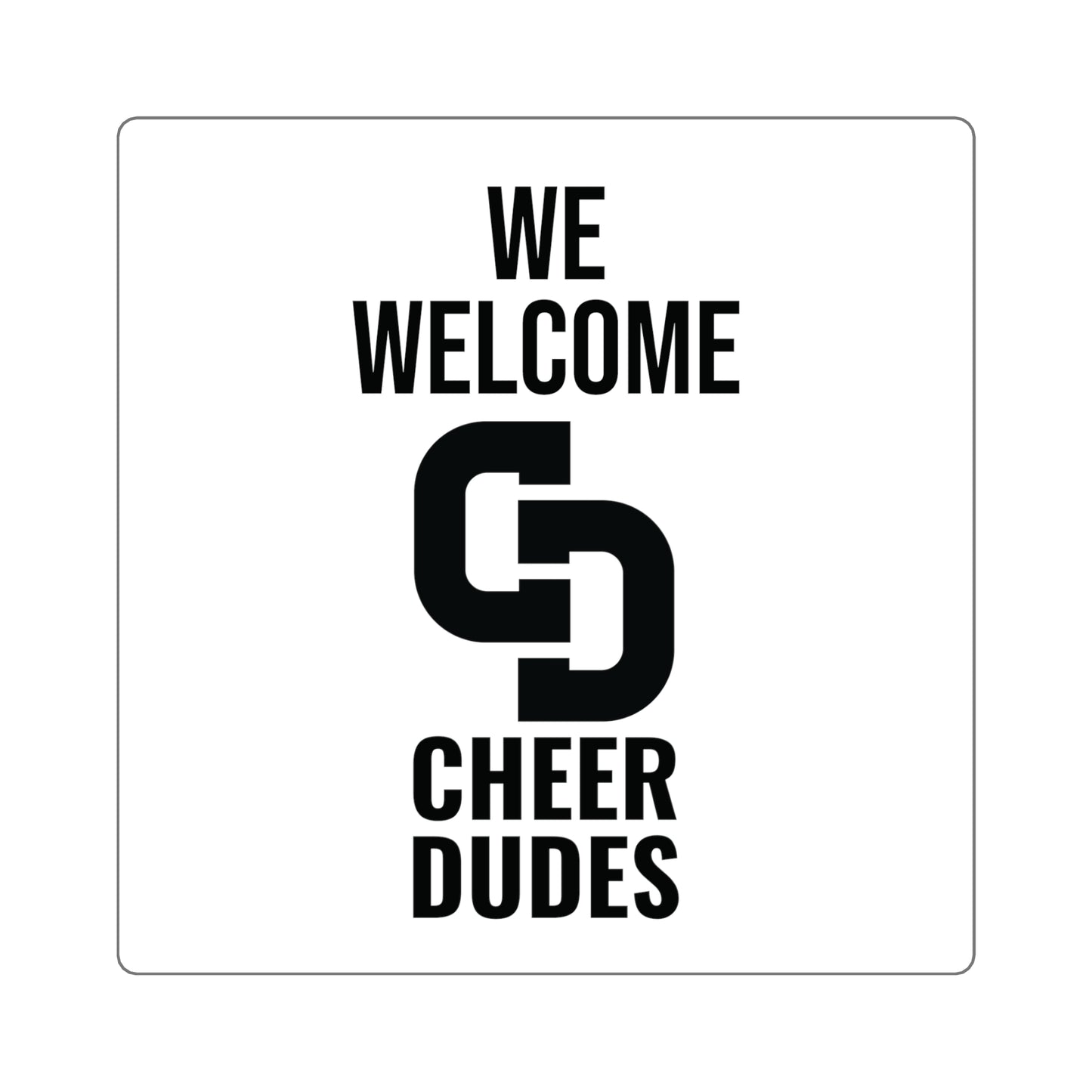 Large square sticker (white)