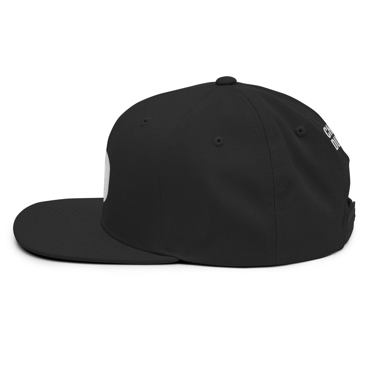 Adult black hat - back view - Cheer Dudes