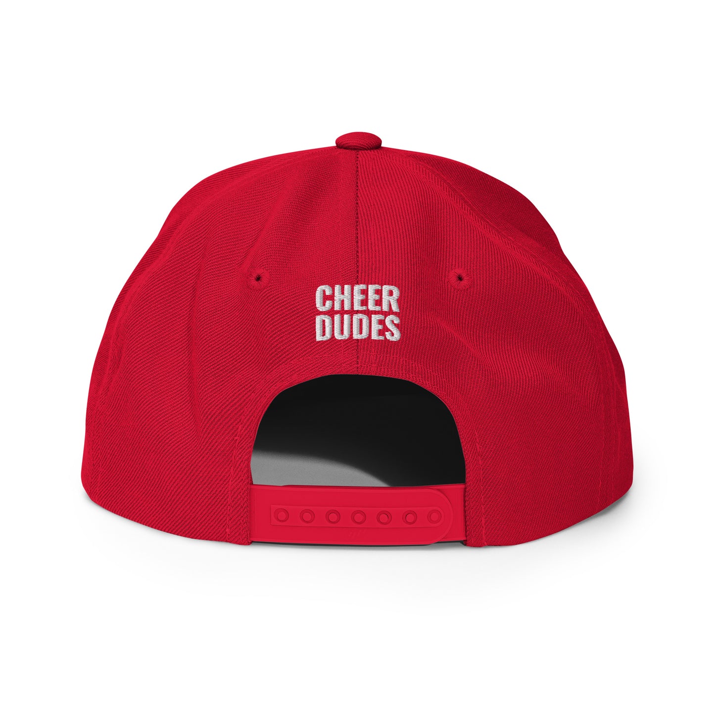 Adult red hat - back view - Cheer Dudes